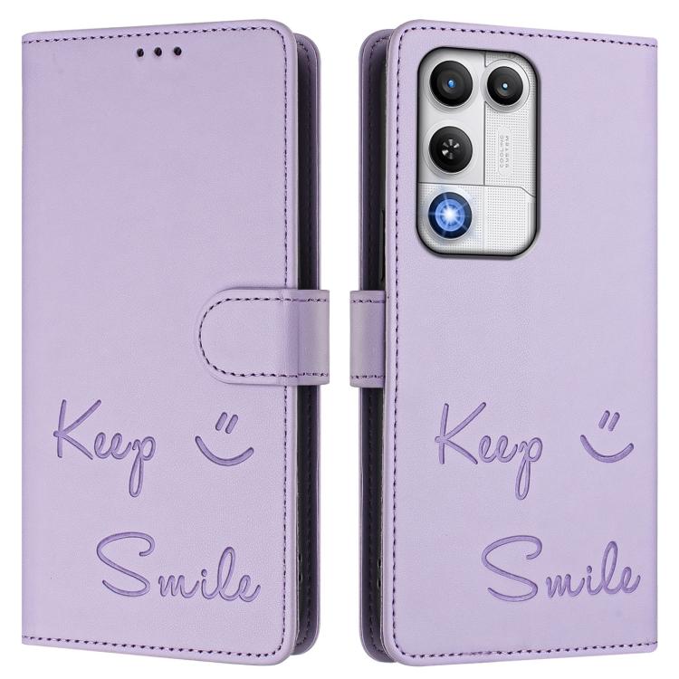 For ZTE nubia RedMagic 11 Air Smile Embossing RFID Leather Phone Case