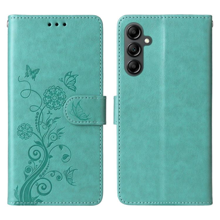 For Galaxy A14 4G / 5G Embossed Butterfly Flowers Leather Phone Case
