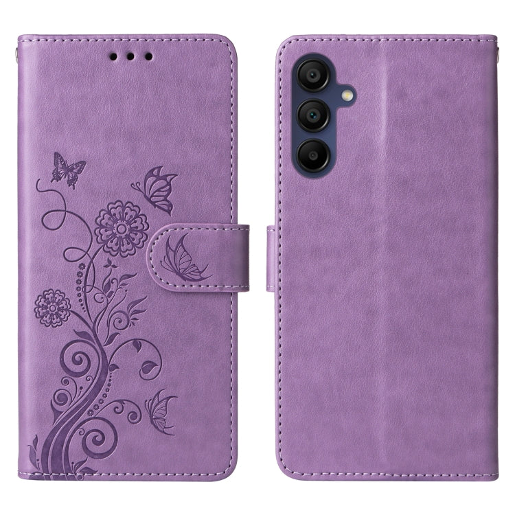 For Galaxy A17 / A26 / A16 5G Embossed Butterfly Flowers Leather Phone Case