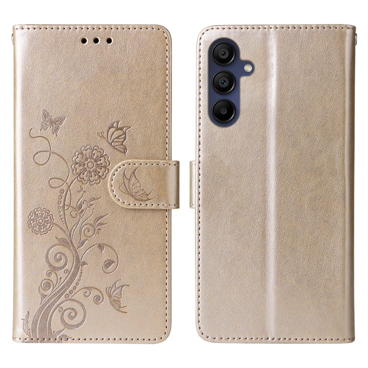For Galaxy A17 / A26 / A16 5G Embossed Butterfly Flowers Leather Phone Case