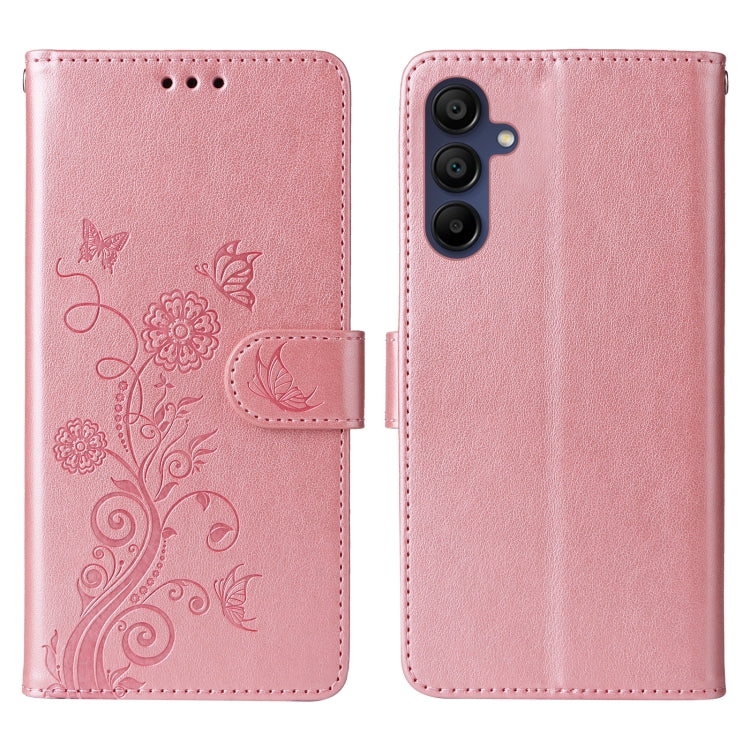 For Galaxy A17 / A26 / A16 5G Embossed Butterfly Flowers Leather Phone Case