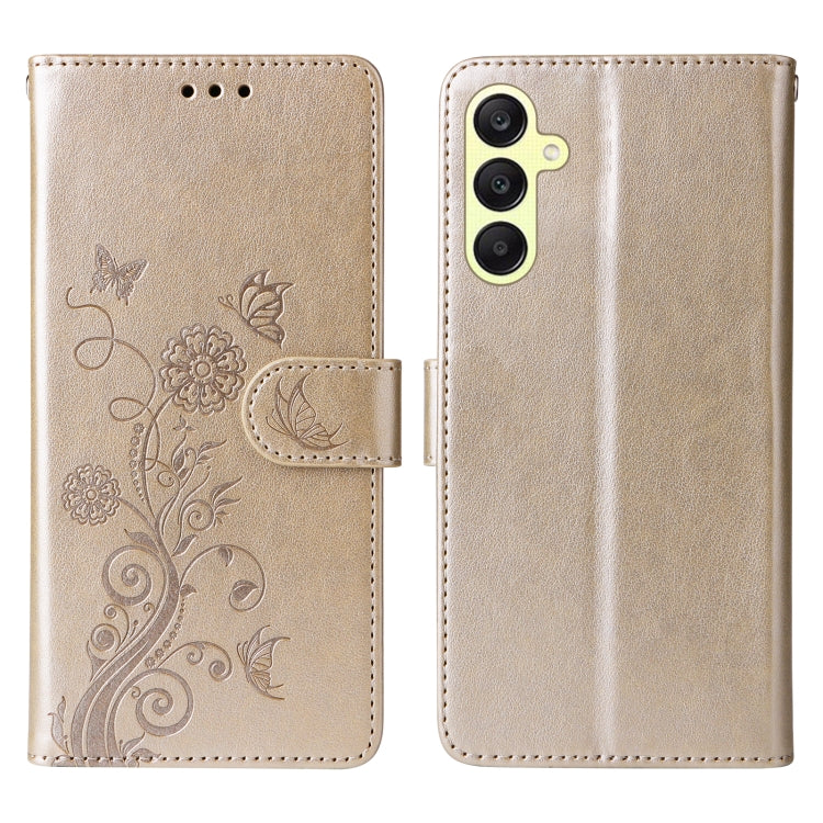 For Galaxy A25 5G Global Embossed Butterfly Flowers Leather Phone Case