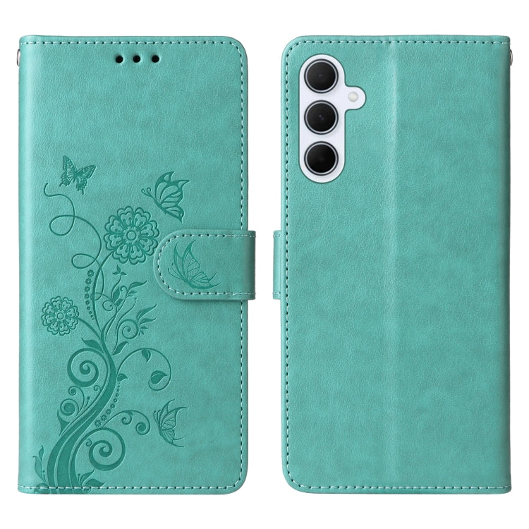For Galaxy A35 5G Embossed Butterfly Flowers Leather Phone Case