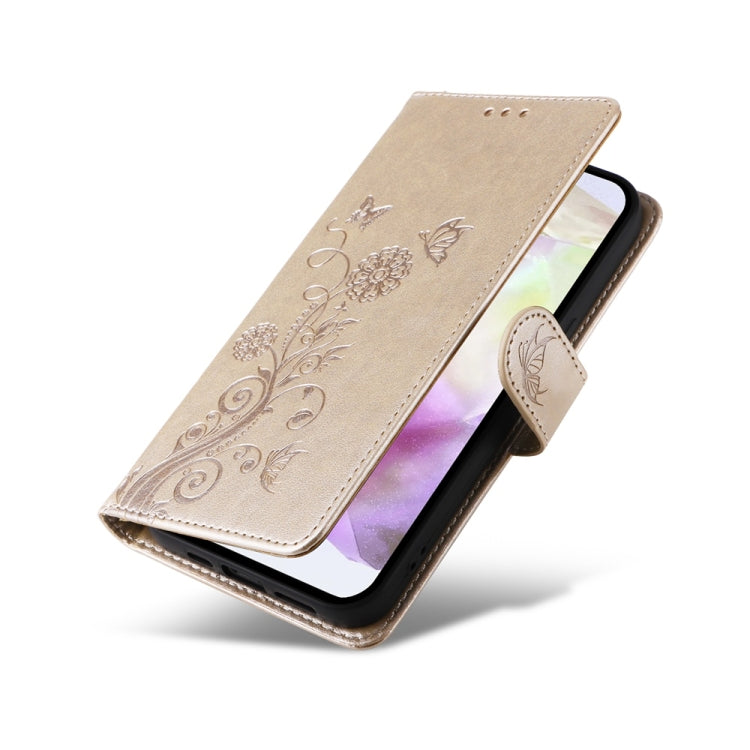 For Galaxy A36 5G / A56 5G Embossed Butterfly Flowers Leather Phone Case