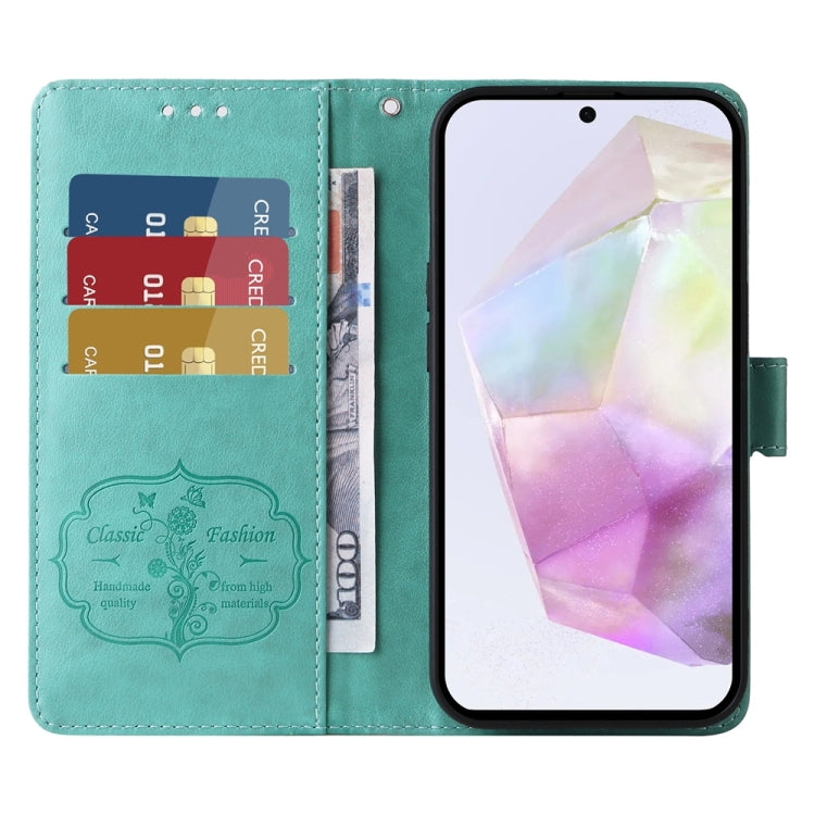 For Galaxy A36 5G / A56 5G Embossed Butterfly Flowers Leather Phone Case