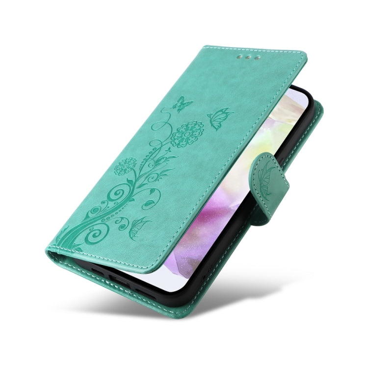 For Galaxy A36 5G / A56 5G Embossed Butterfly Flowers Leather Phone Case