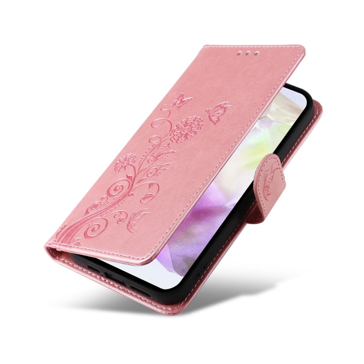 For Galaxy A36 5G / A56 5G Embossed Butterfly Flowers Leather Phone Case