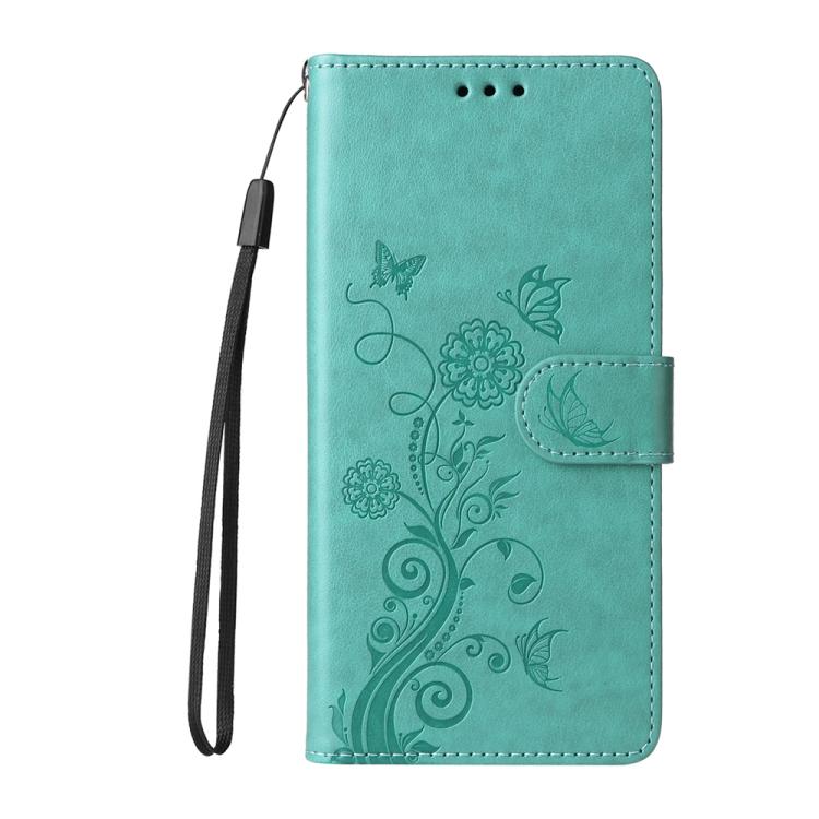 For Galaxy A06 4G / 5G Embossed Butterfly Flowers Leather Phone Case