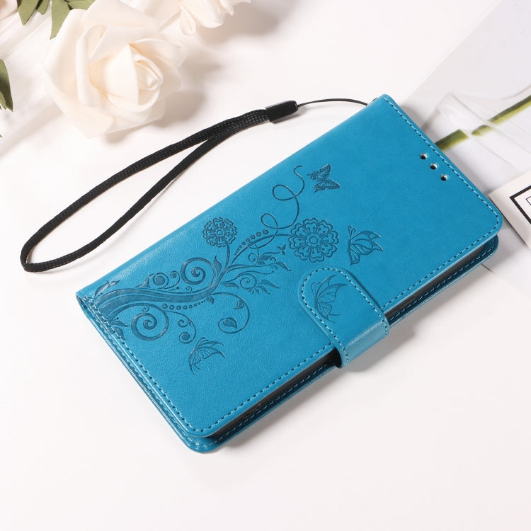 For Galaxy S24 FE 5G Embossed Butterfly Flowers Leather Phone Case