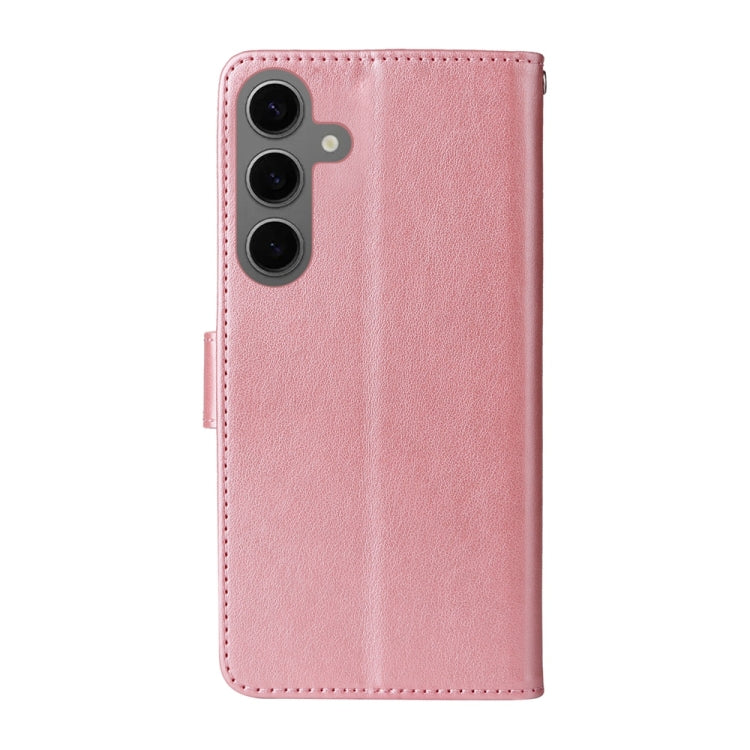 For Galaxy S25 5G Embossed Butterfly Flowers Leather Phone Case