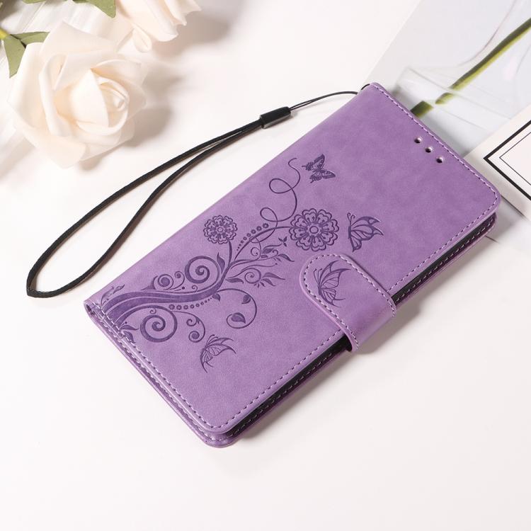 For Galaxy S25 Edge 5G Embossed Butterfly Flowers Leather Phone Case