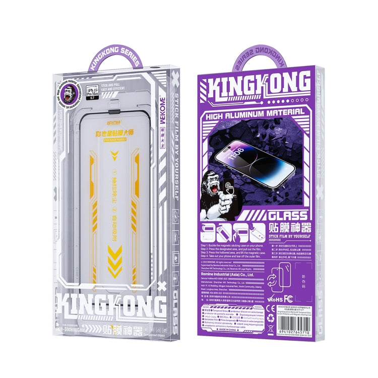 For iPhone 15 Pro WK WTP-084 Speedy Series Dust-free Warehouse HD Tempered Glass Film