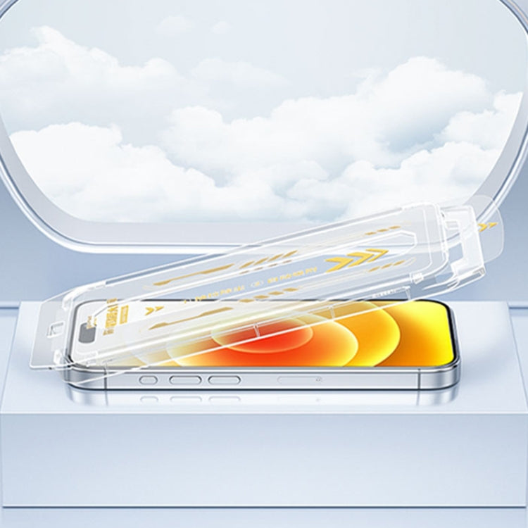 For iPhone 15 Plus WK WTP-084 Speedy Series Dust-free Warehouse HD Tempered Glass Film