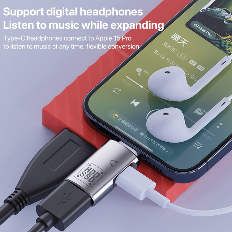 USB-C / Type-C to USB, USB-C / Type-C OTG Adapter Support Earphone & Data Transmission