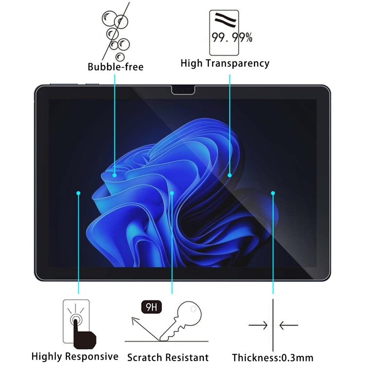 For Tecno Pad 10.1 2pcs 9H 0.3mm Explosion-proof Tempered Glass Film