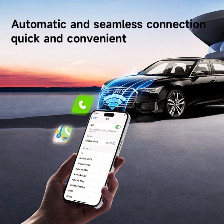 For iPhone Smart Wireless Car CarPlay Box Wired to Wireless Adapter
