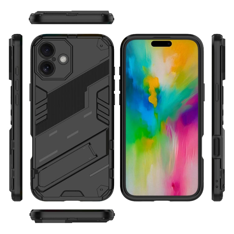 For iPhone 16 Punk Armor 2 in 1 PC + TPU Phone Case with Holder
