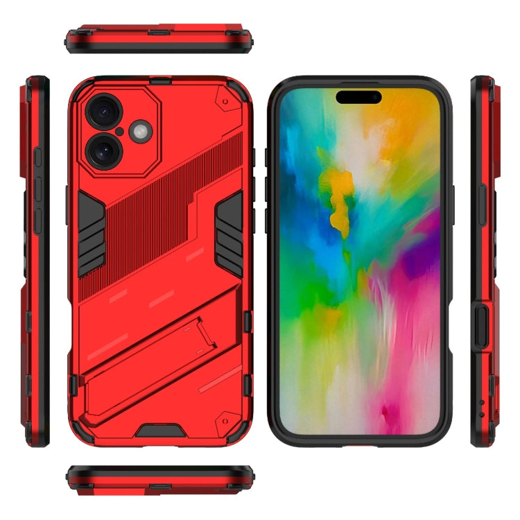 For iPhone 16 Punk Armor 2 in 1 PC + TPU Phone Case with Holder