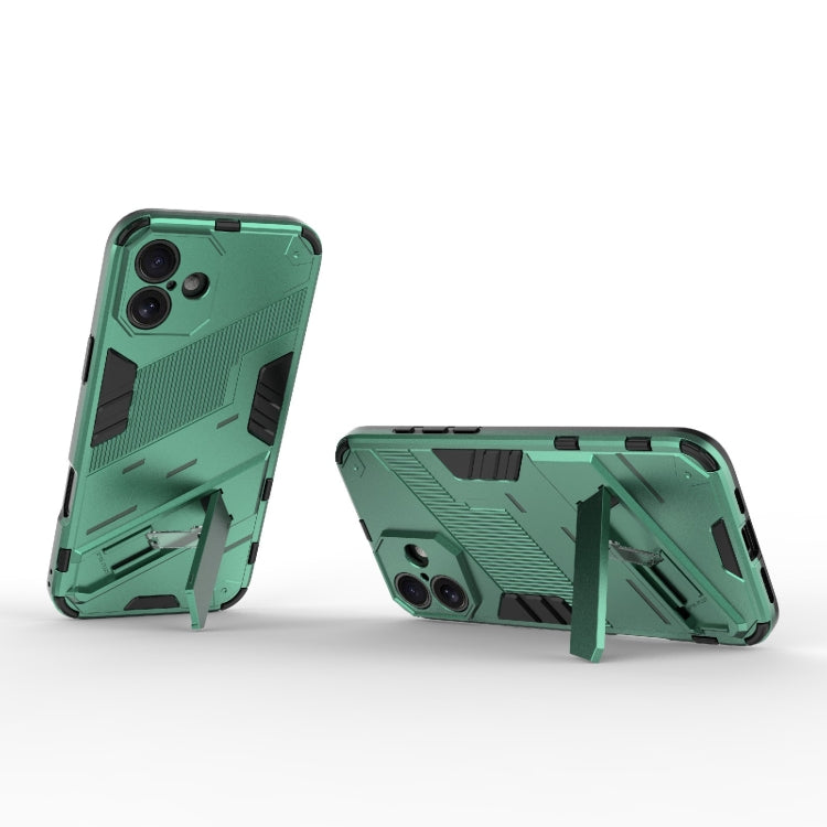 For iPhone 16 Punk Armor 2 in 1 PC + TPU Phone Case with Holder