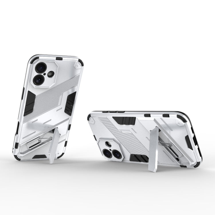 For iPhone 16 Punk Armor 2 in 1 PC + TPU Phone Case with Holder
