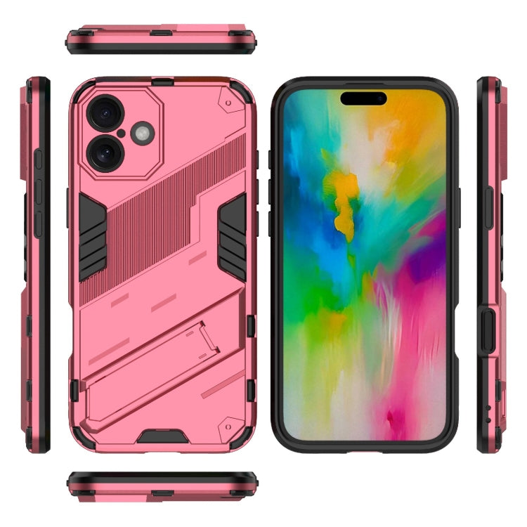 For iPhone 16 Punk Armor 2 in 1 PC + TPU Phone Case with Holder