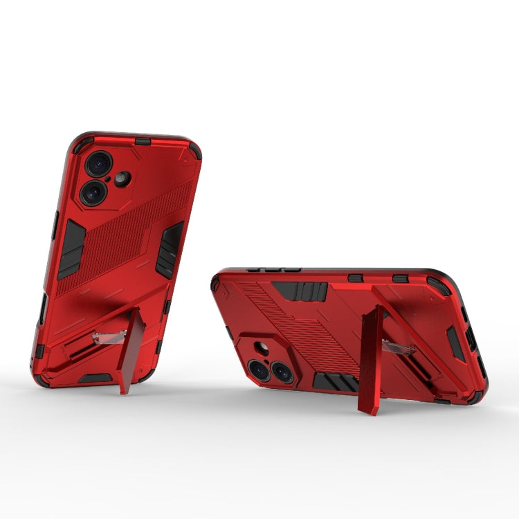 For iPhone 16 Plus Punk Armor 2 in 1 PC + TPU Phone Case with Holder