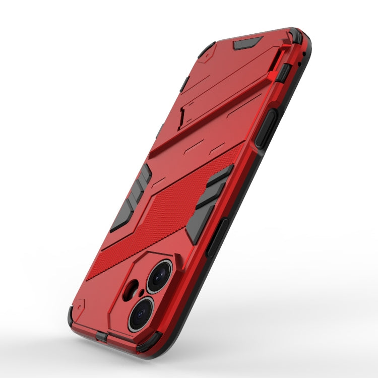 For iPhone 16 Plus Punk Armor 2 in 1 PC + TPU Phone Case with Holder