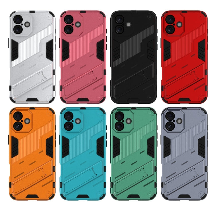 For iPhone 16 Plus Punk Armor 2 in 1 PC + TPU Phone Case with Holder