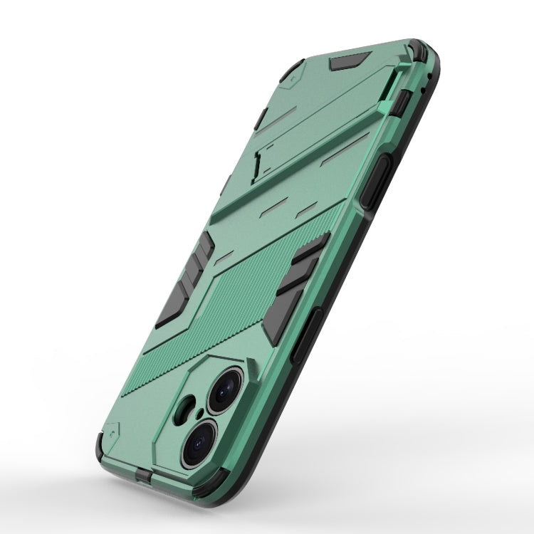 For iPhone 16 Plus Punk Armor 2 in 1 PC + TPU Phone Case with Holder