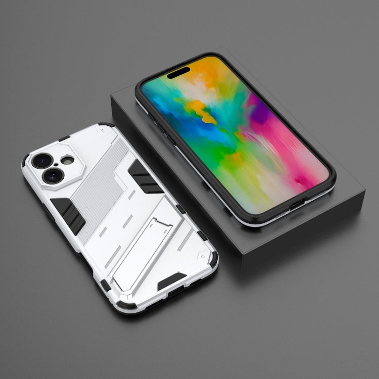 For iPhone 16 Plus Punk Armor 2 in 1 PC + TPU Phone Case with Holder