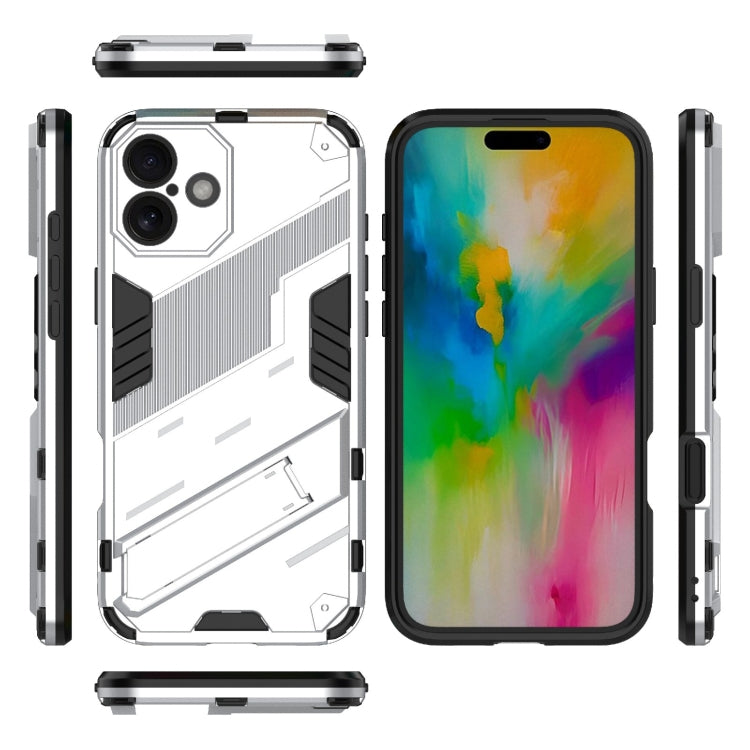 For iPhone 16 Plus Punk Armor 2 in 1 PC + TPU Phone Case with Holder