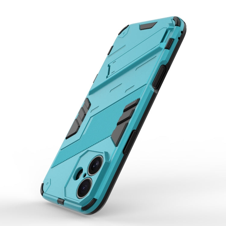For iPhone 16 Plus Punk Armor 2 in 1 PC + TPU Phone Case with Holder