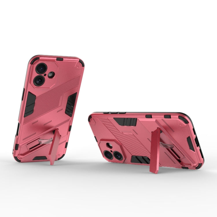 For iPhone 16 Plus Punk Armor 2 in 1 PC + TPU Phone Case with Holder