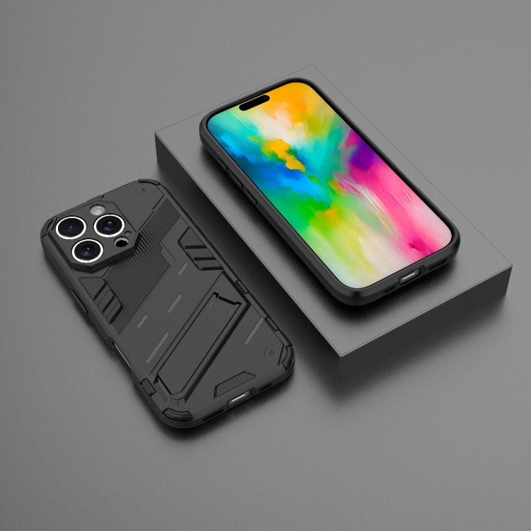 For iPhone 16 Pro Punk Armor 2 in 1 PC + TPU Phone Case with Holder