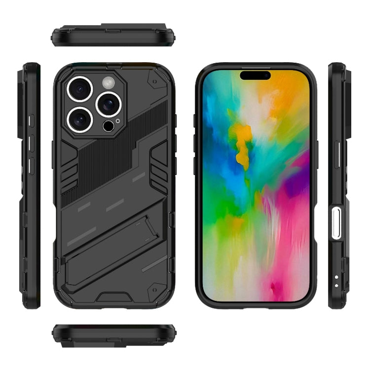 For iPhone 16 Pro Punk Armor 2 in 1 PC + TPU Phone Case with Holder