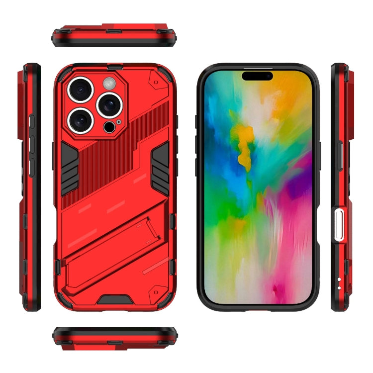 For iPhone 16 Pro Punk Armor 2 in 1 PC + TPU Phone Case with Holder