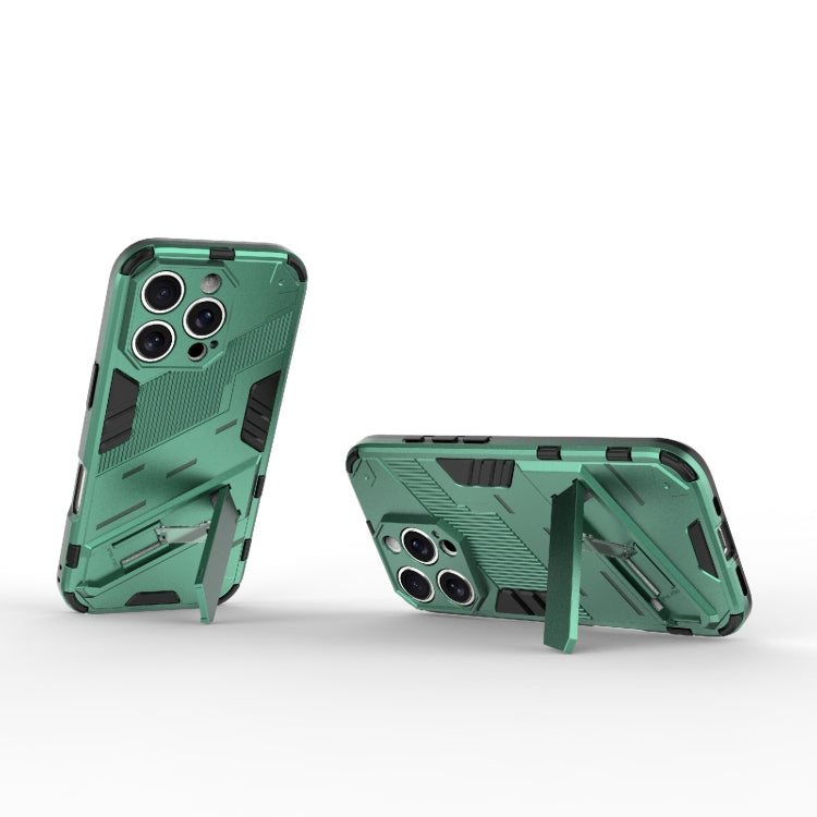 For iPhone 16 Pro Punk Armor 2 in 1 PC + TPU Phone Case with Holder