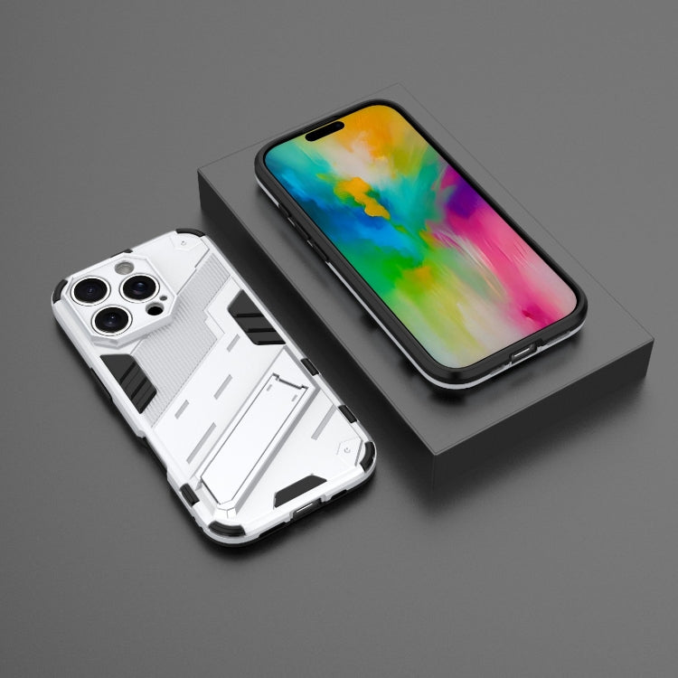 For iPhone 16 Pro Punk Armor 2 in 1 PC + TPU Phone Case with Holder