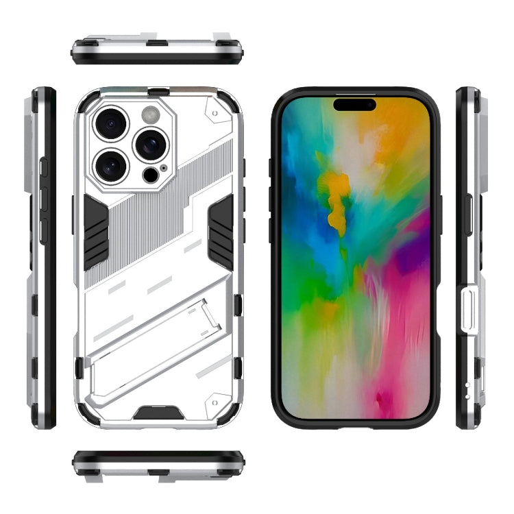 For iPhone 16 Pro Punk Armor 2 in 1 PC + TPU Phone Case with Holder