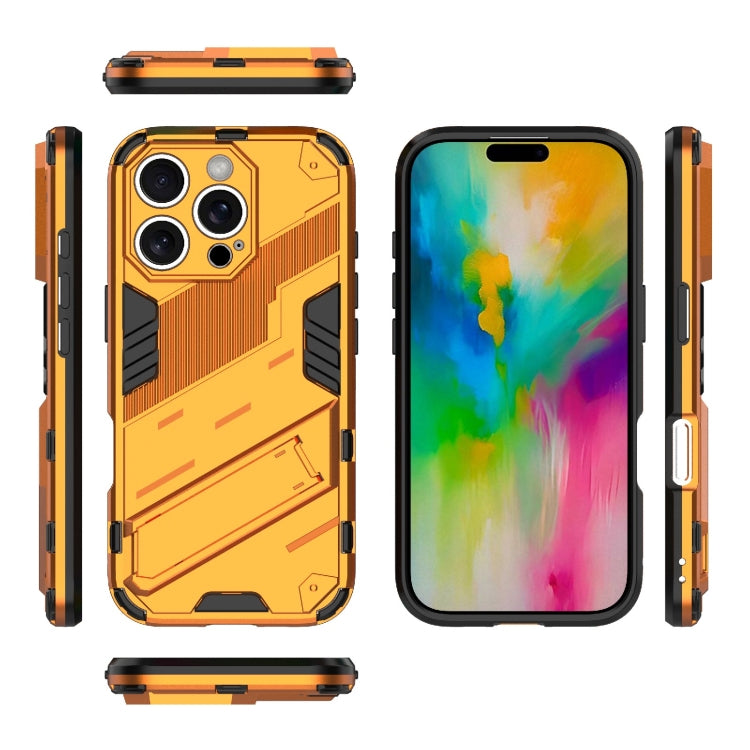 For iPhone 16 Pro Punk Armor 2 in 1 PC + TPU Phone Case with Holder