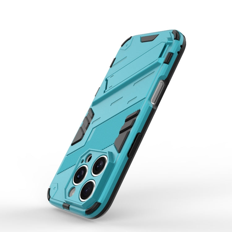 For iPhone 16 Pro Punk Armor 2 in 1 PC + TPU Phone Case with Holder
