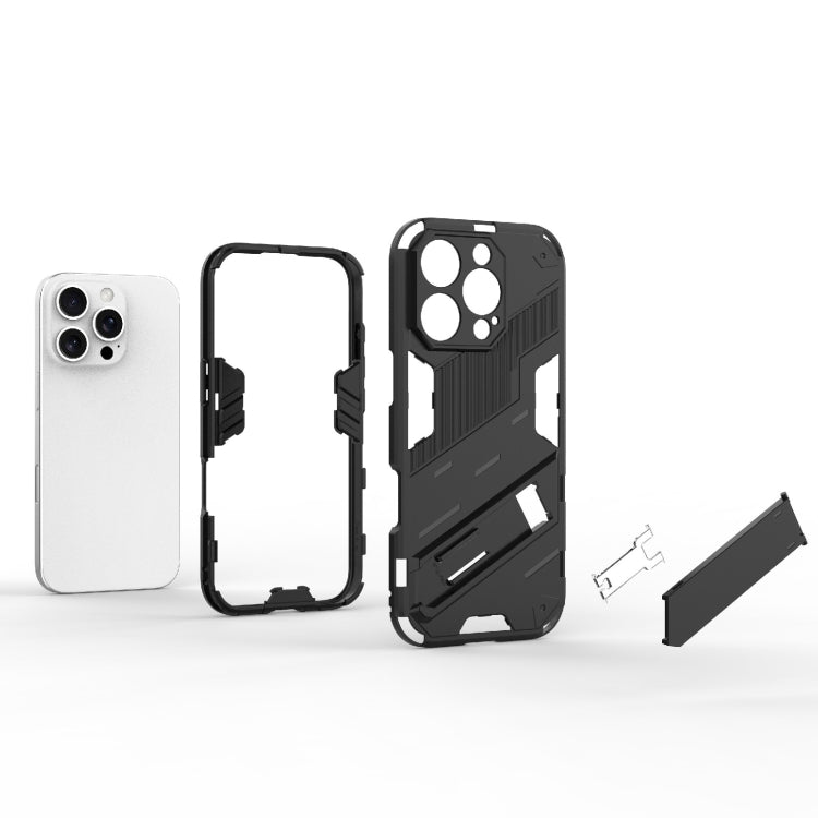 For iPhone 16 Pro Punk Armor 2 in 1 PC + TPU Phone Case with Holder
