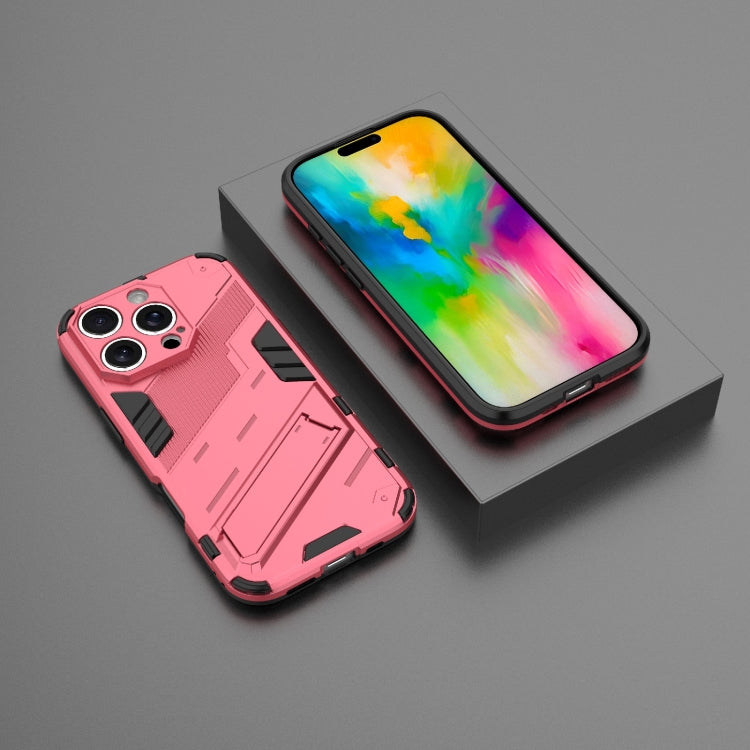 For iPhone 16 Pro Punk Armor 2 in 1 PC + TPU Phone Case with Holder
