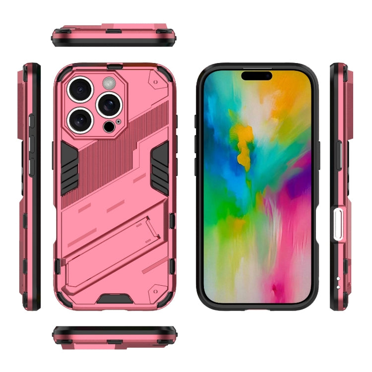 For iPhone 16 Pro Punk Armor 2 in 1 PC + TPU Phone Case with Holder