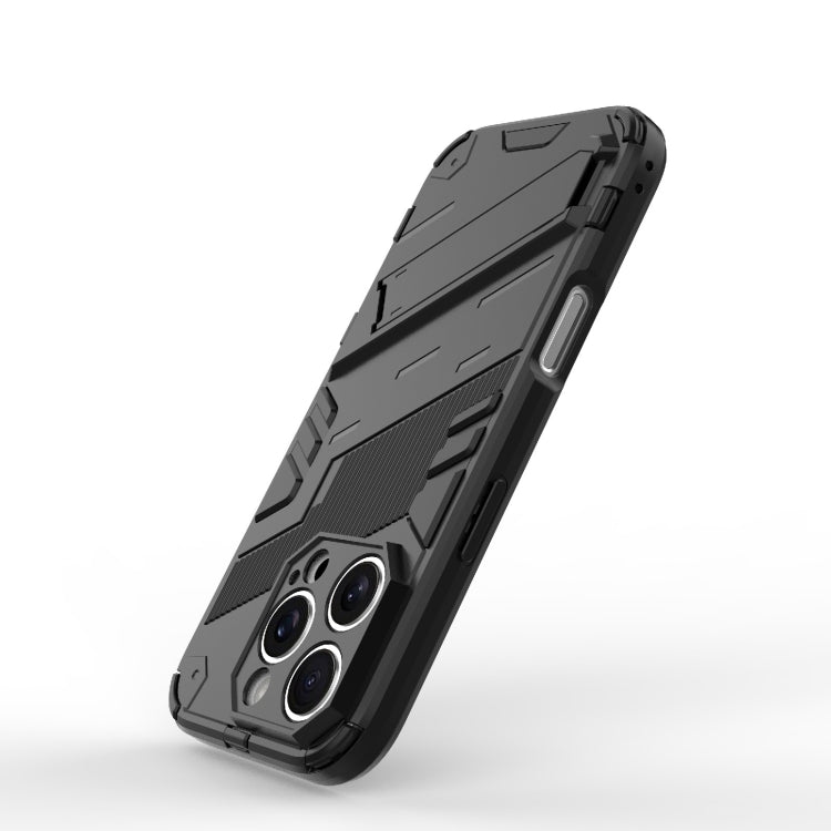 For iPhone 16 Pro Max Punk Armor 2 in 1 PC + TPU Phone Case with Holder