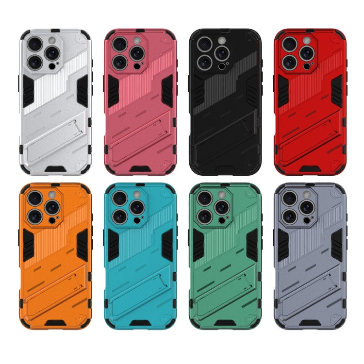 For iPhone 16 Pro Max Punk Armor 2 in 1 PC + TPU Phone Case with Holder