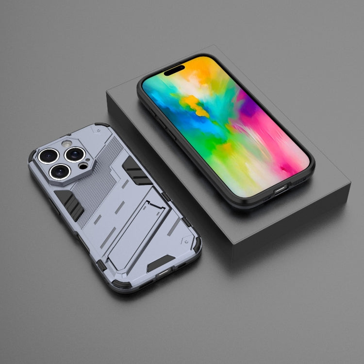 For iPhone 16 Pro Max Punk Armor 2 in 1 PC + TPU Phone Case with Holder