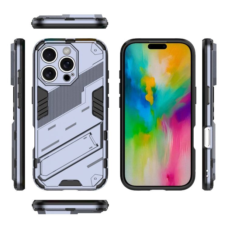 For iPhone 16 Pro Max Punk Armor 2 in 1 PC + TPU Phone Case with Holder