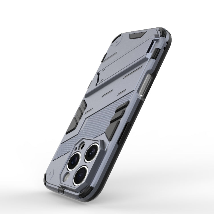 For iPhone 16 Pro Max Punk Armor 2 in 1 PC + TPU Phone Case with Holder