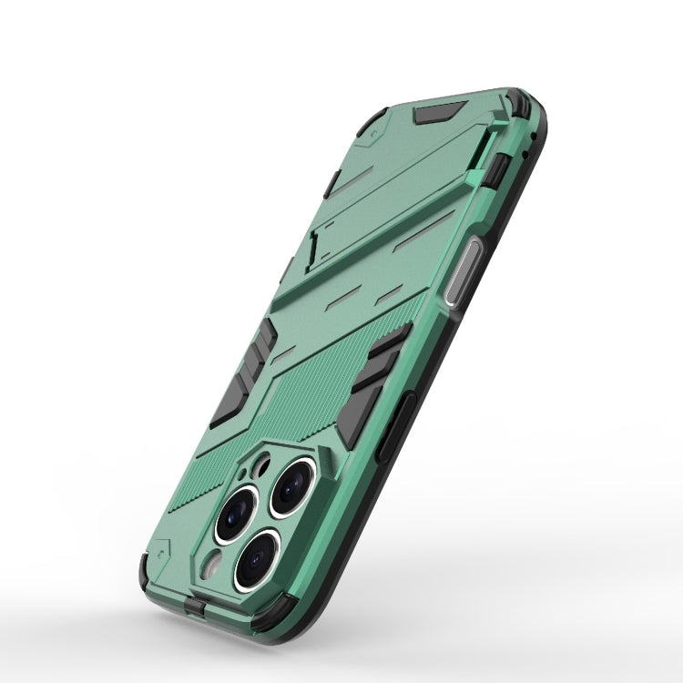 For iPhone 16 Pro Max Punk Armor 2 in 1 PC + TPU Phone Case with Holder